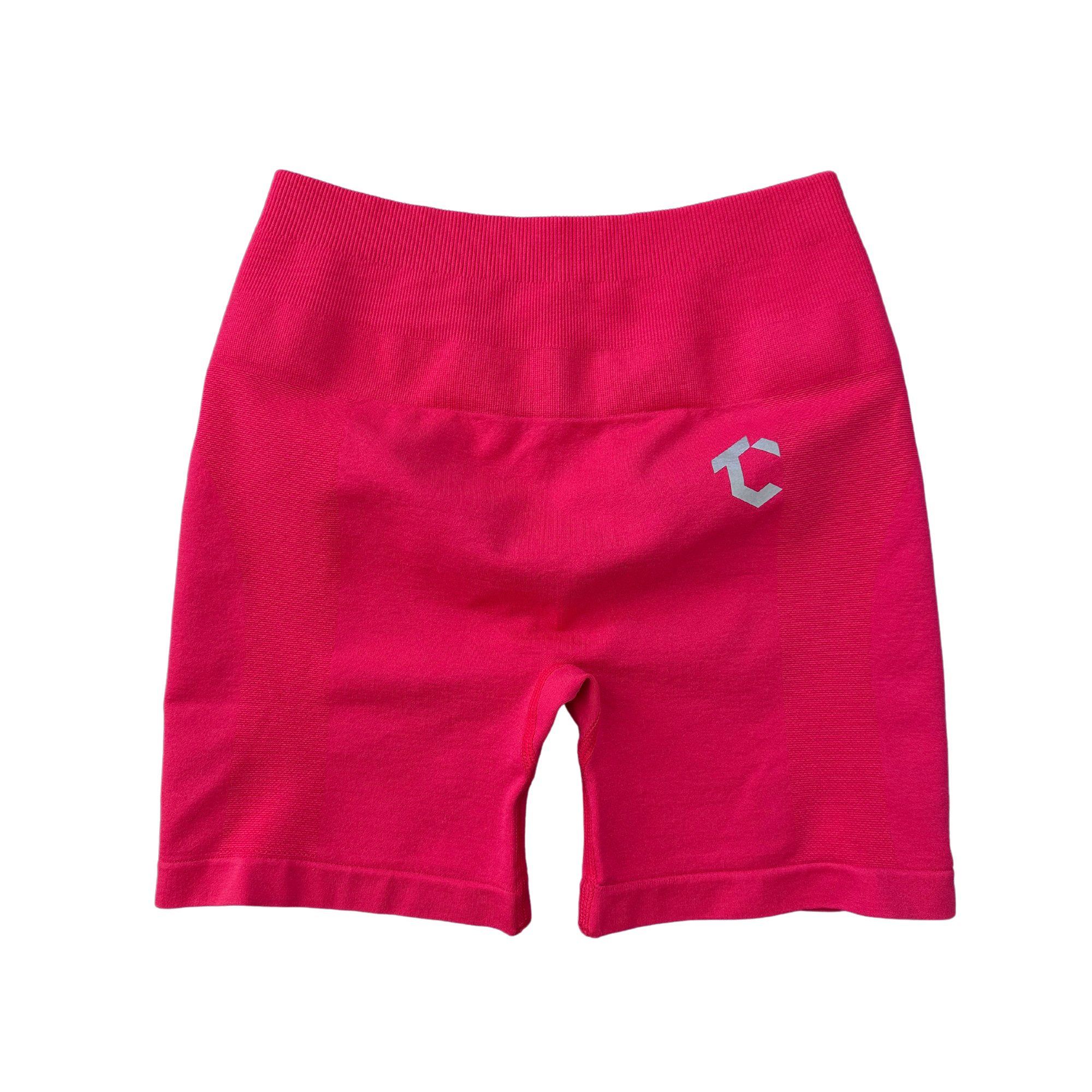 Electric Crimson Scrunch Biker Shorts