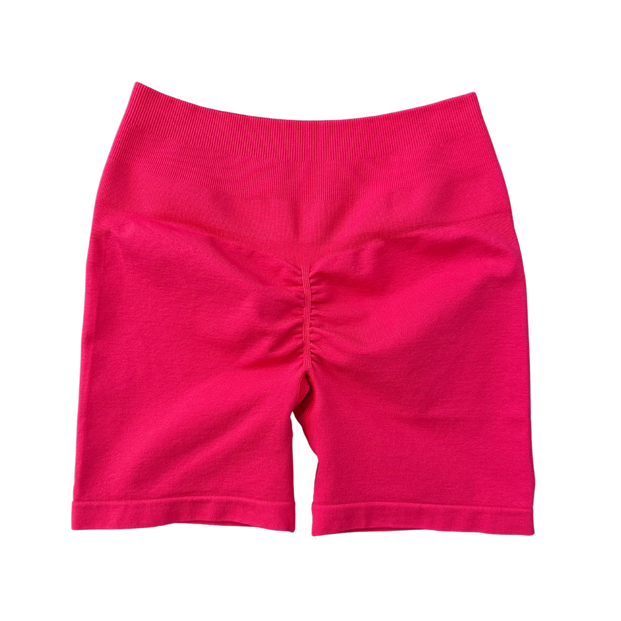 Electric Crimson Scrunch Biker Shorts