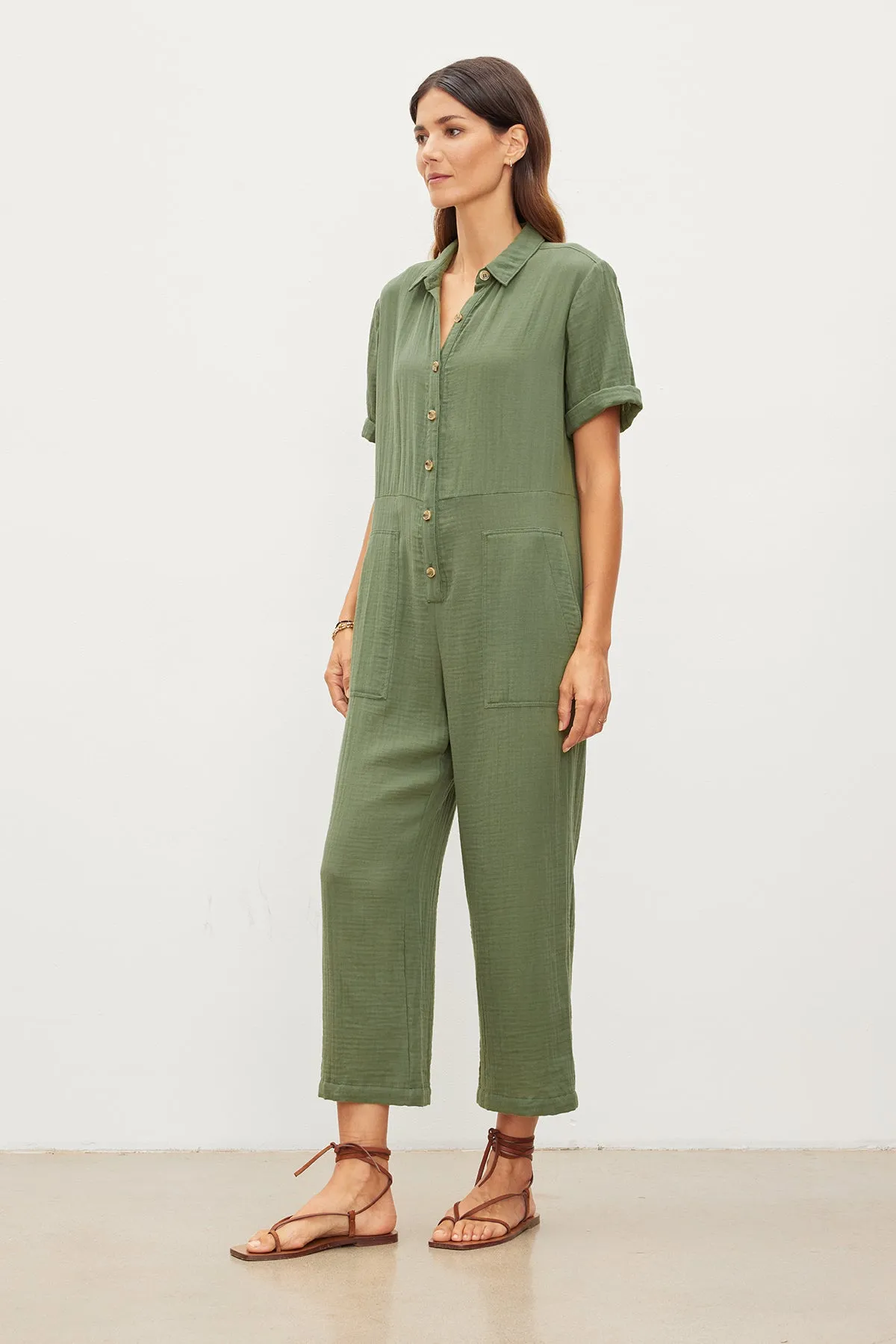 Soft Cotton Jumpsuit in Elia's Gauze Fabric