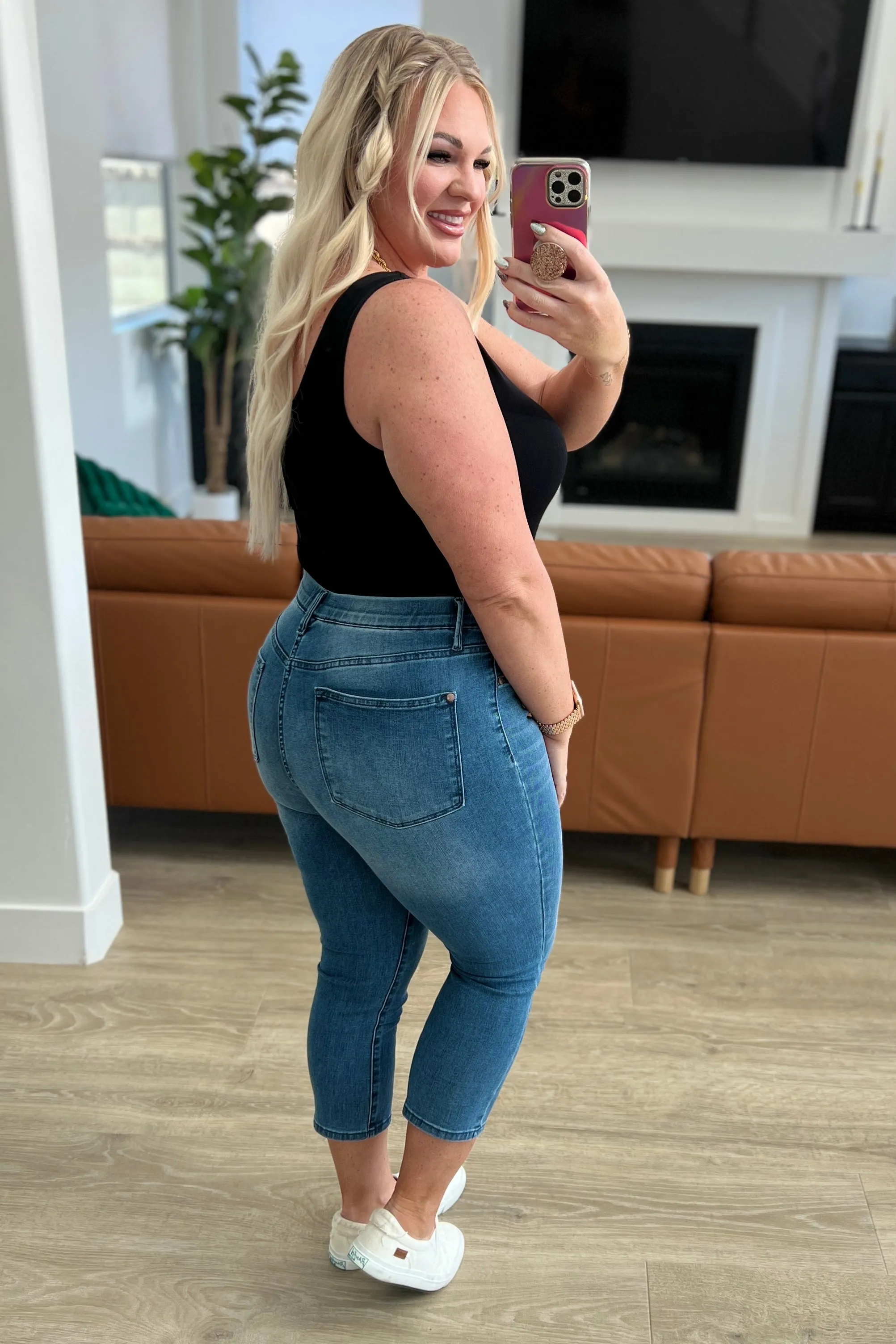 Emily Cool Denim Capri Jeans