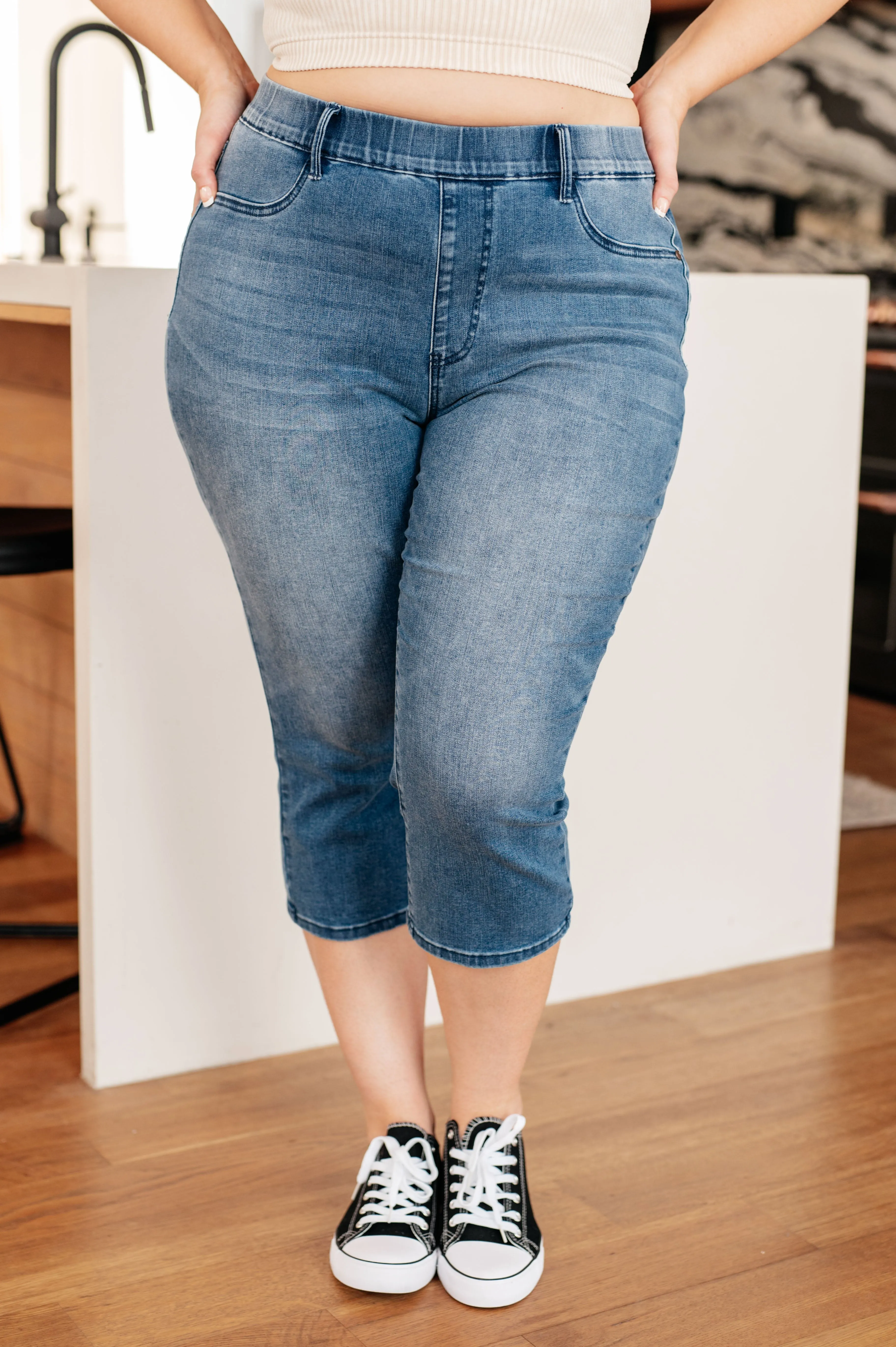 Emily Cool Denim Capri Jeans