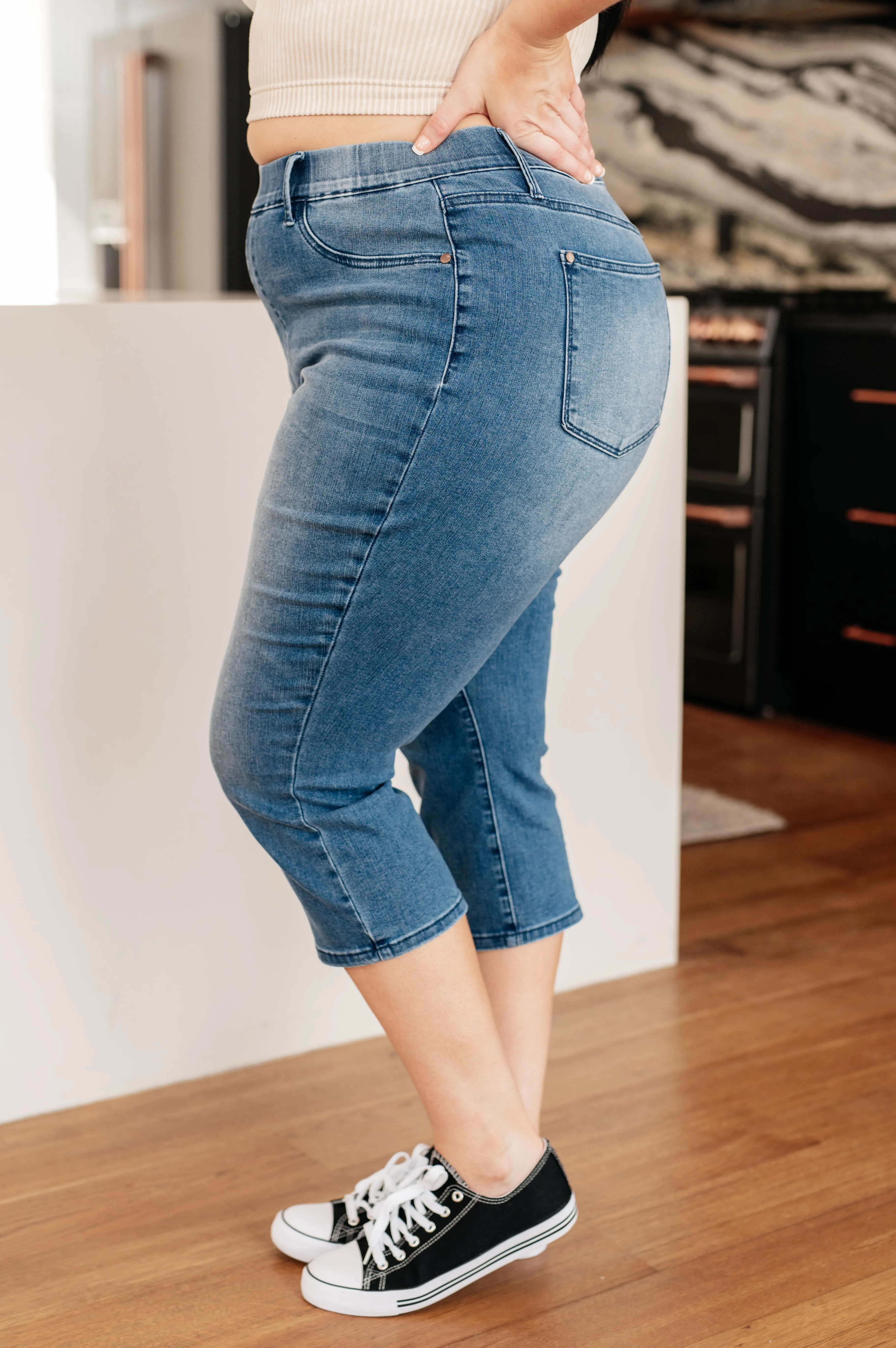 Emily Cool Denim Capri Jeans