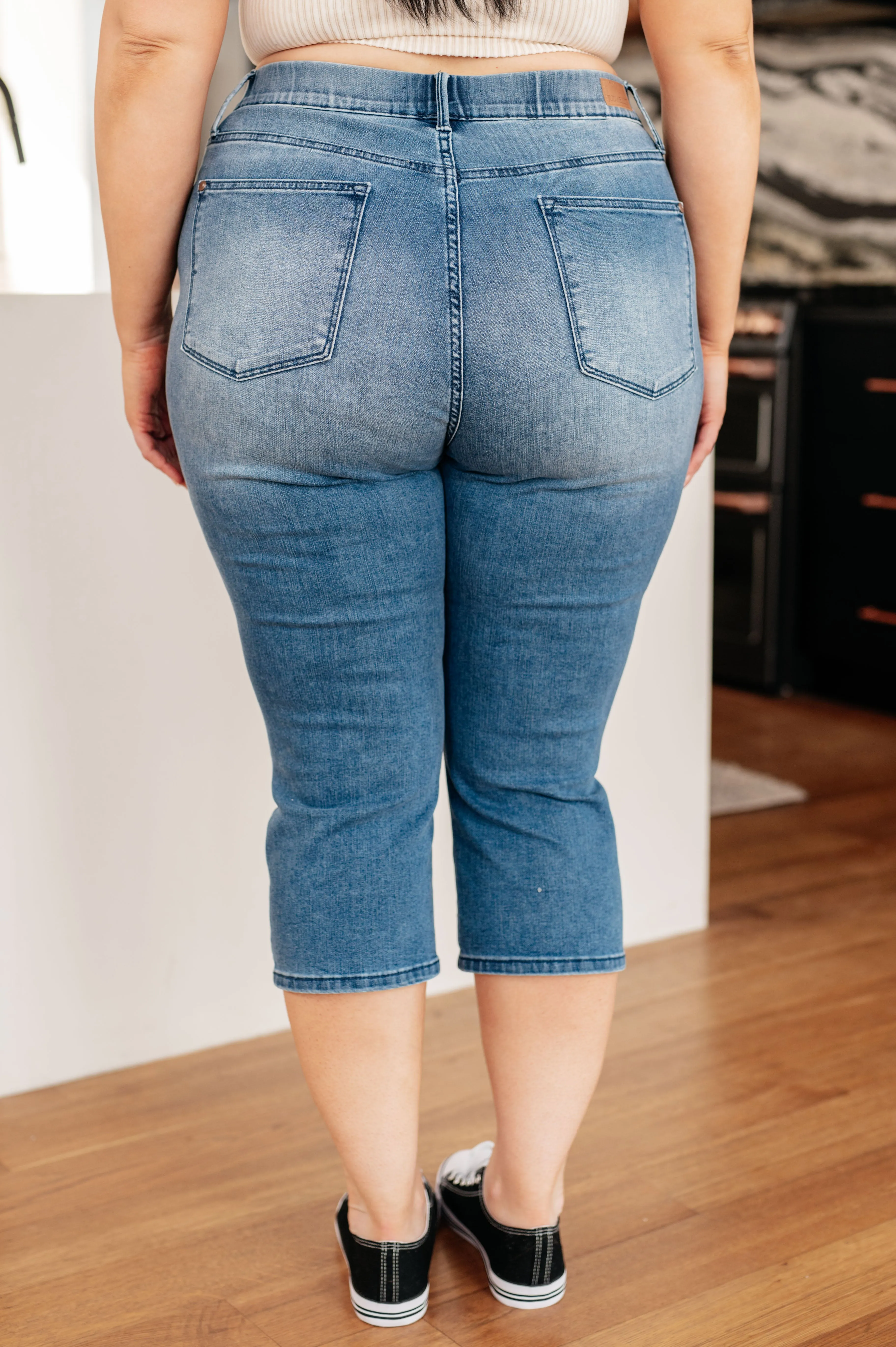 Emily Cool Denim Capri Jeans