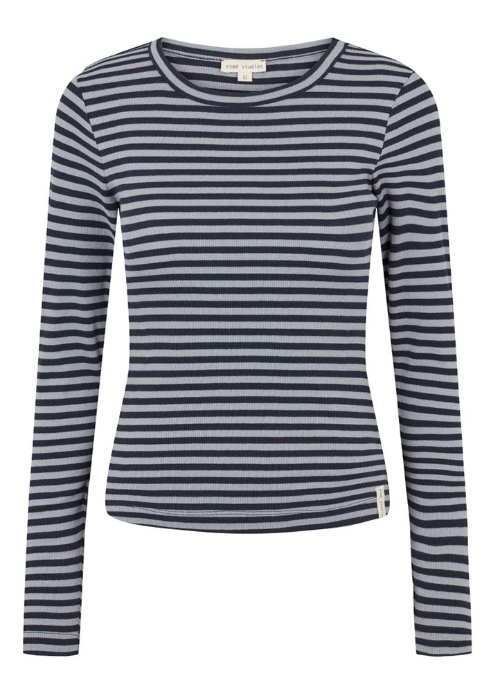 Esmé Studios Blossom Stripe Long Sleeve T-shirt - Tradewinds