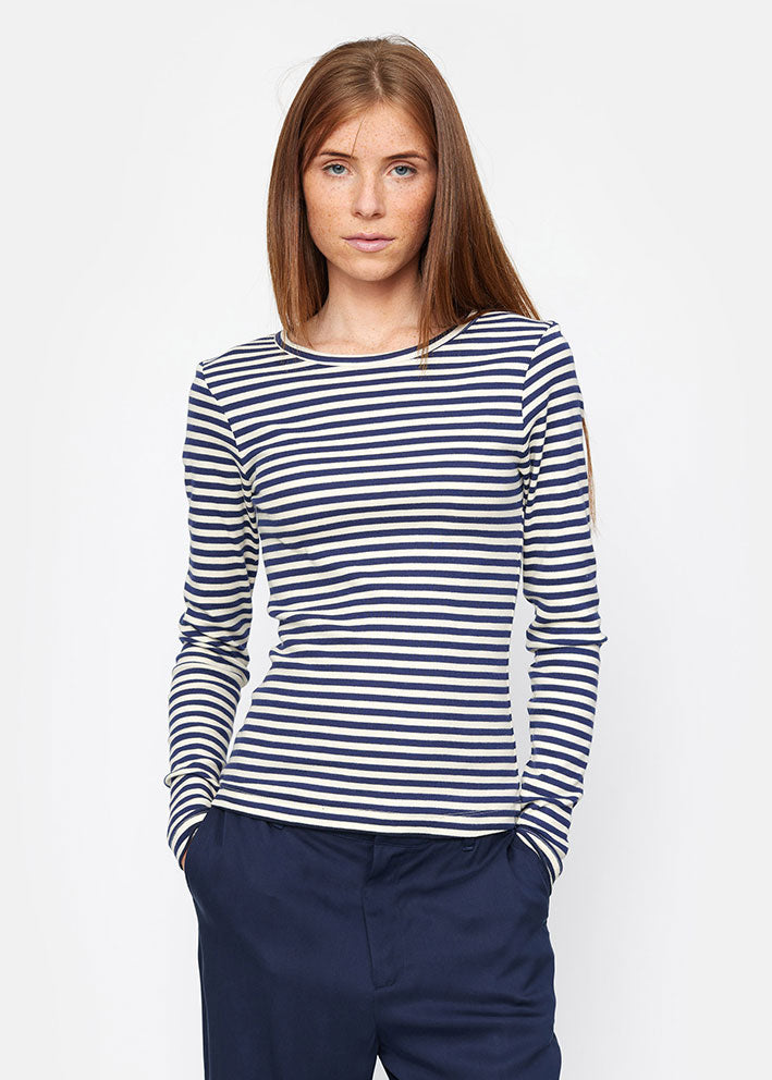 Esmé Studios Dark Sapphire Stripe Long Sleeve T-shirt