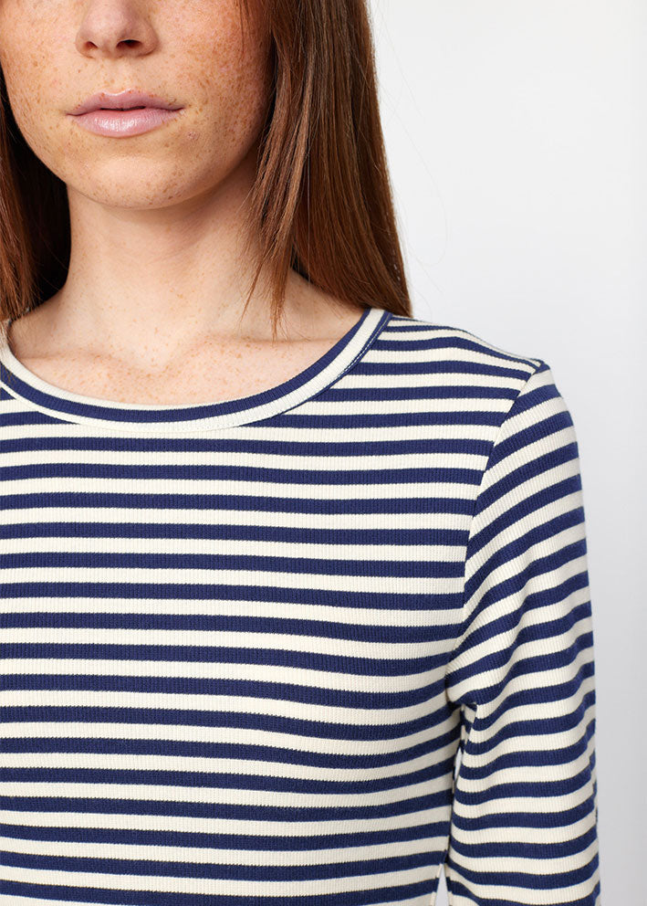 Esmé Studios Dark Sapphire Stripe Long Sleeve T-shirt