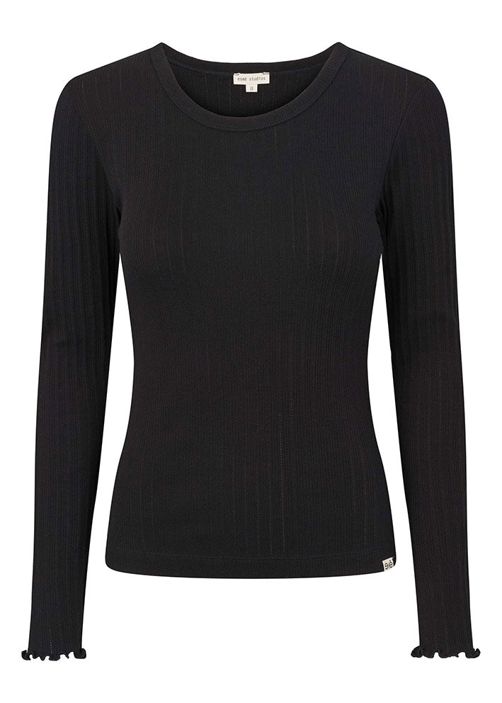 Esmé Studios Ella LS Top - Black (ES124-301)