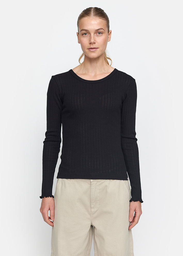 Esmé Studios Ella LS Top - Black (ES124-301)