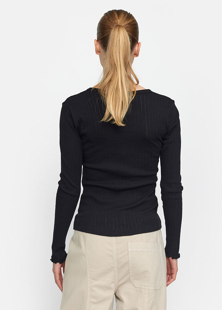 Esmé Studios Ella LS Top - Black (ES124-301)