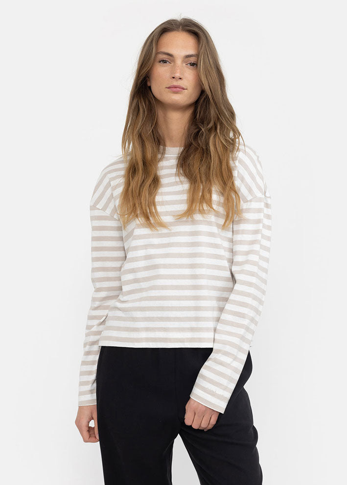 Esmé Studios LS Striped T-shirt ES123-315 in Chateau Gray Stripe