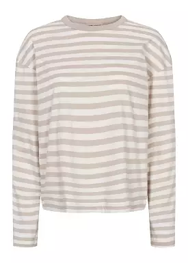 Esmé Studios LS Striped T-shirt ES123-315 in Chateau Gray Stripe