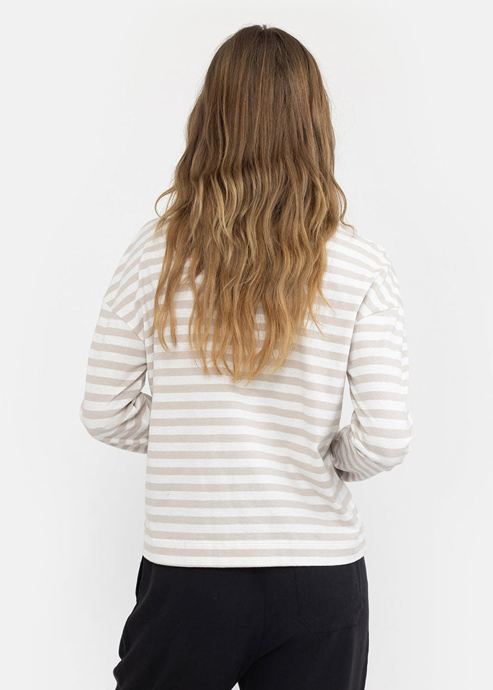 Esmé Studios LS Striped T-shirt ES123-315 in Chateau Gray Stripe