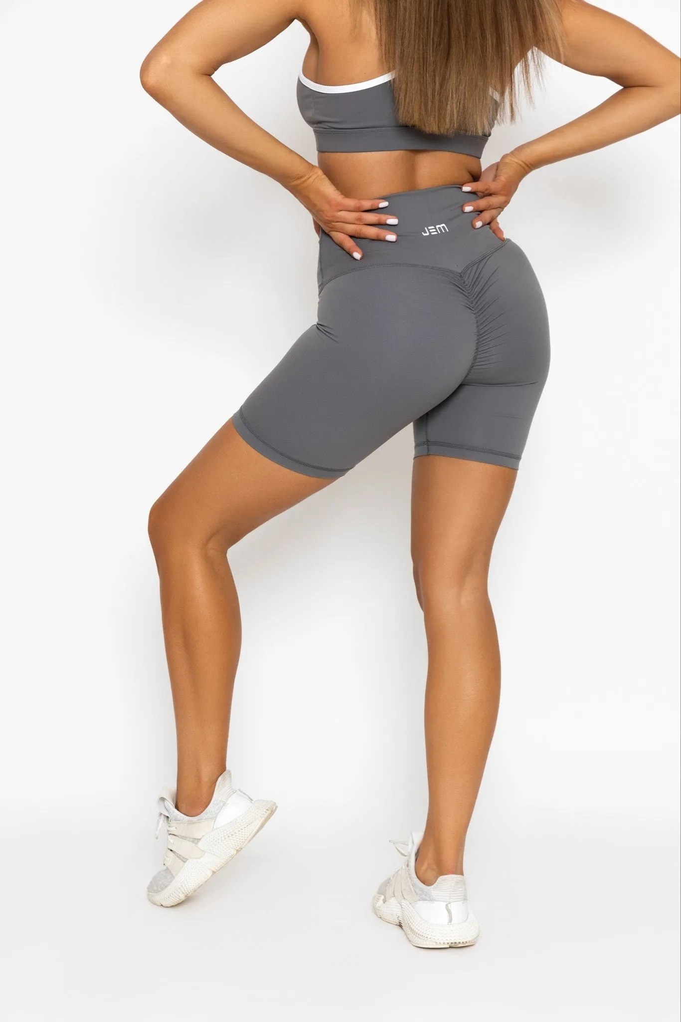 Charcoal Scrunch Shorts - Must-Have Item