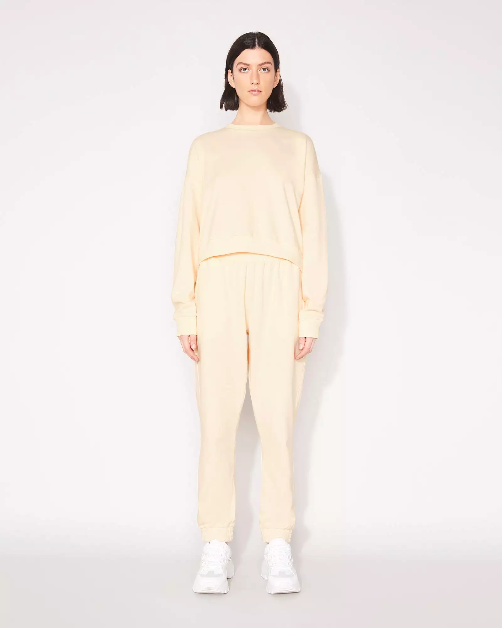 essential track pant buttercream