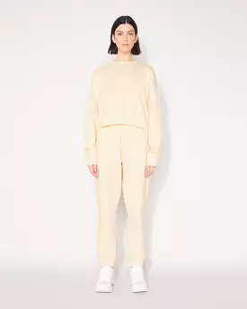 essential track pant buttercream