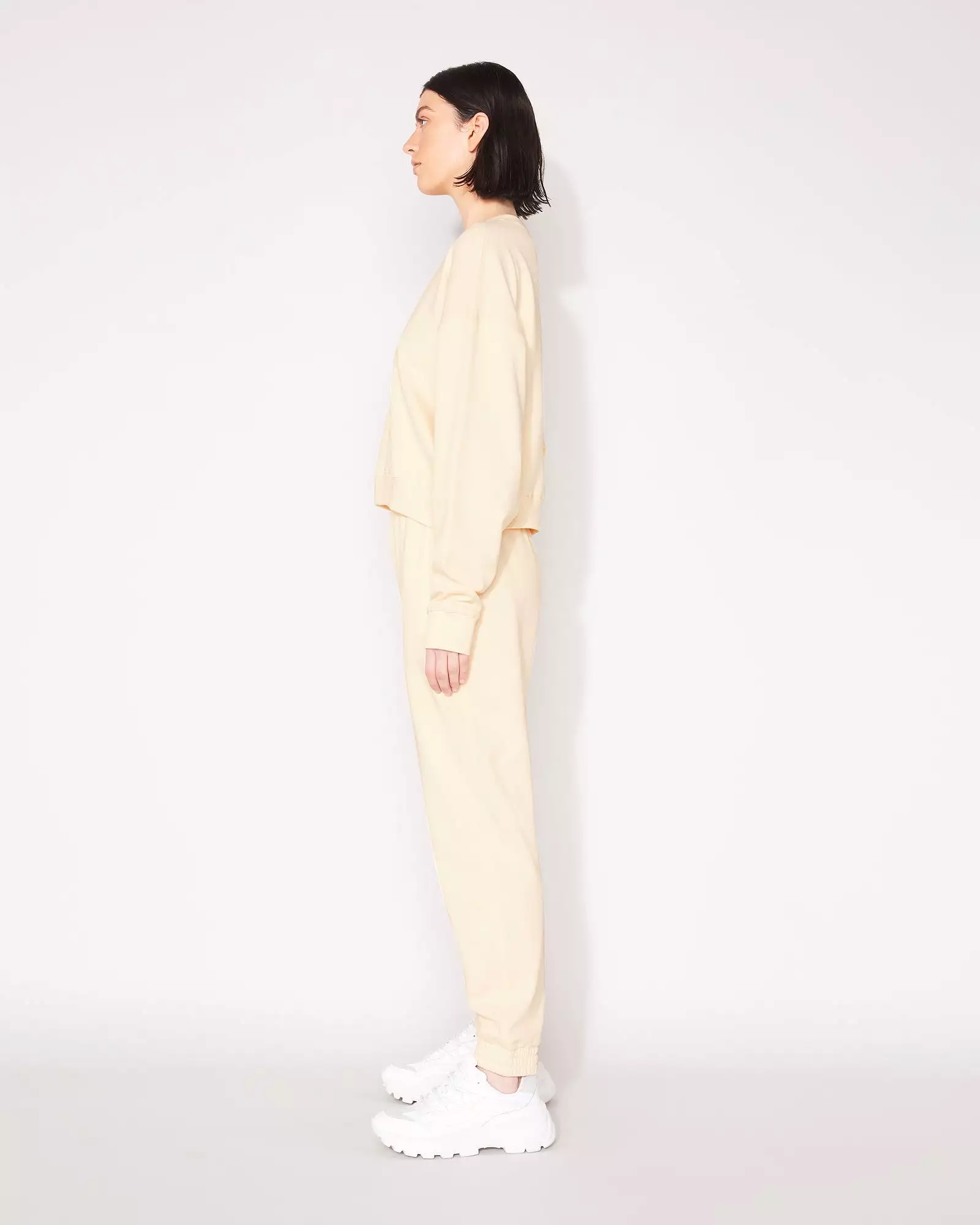 essential track pant buttercream