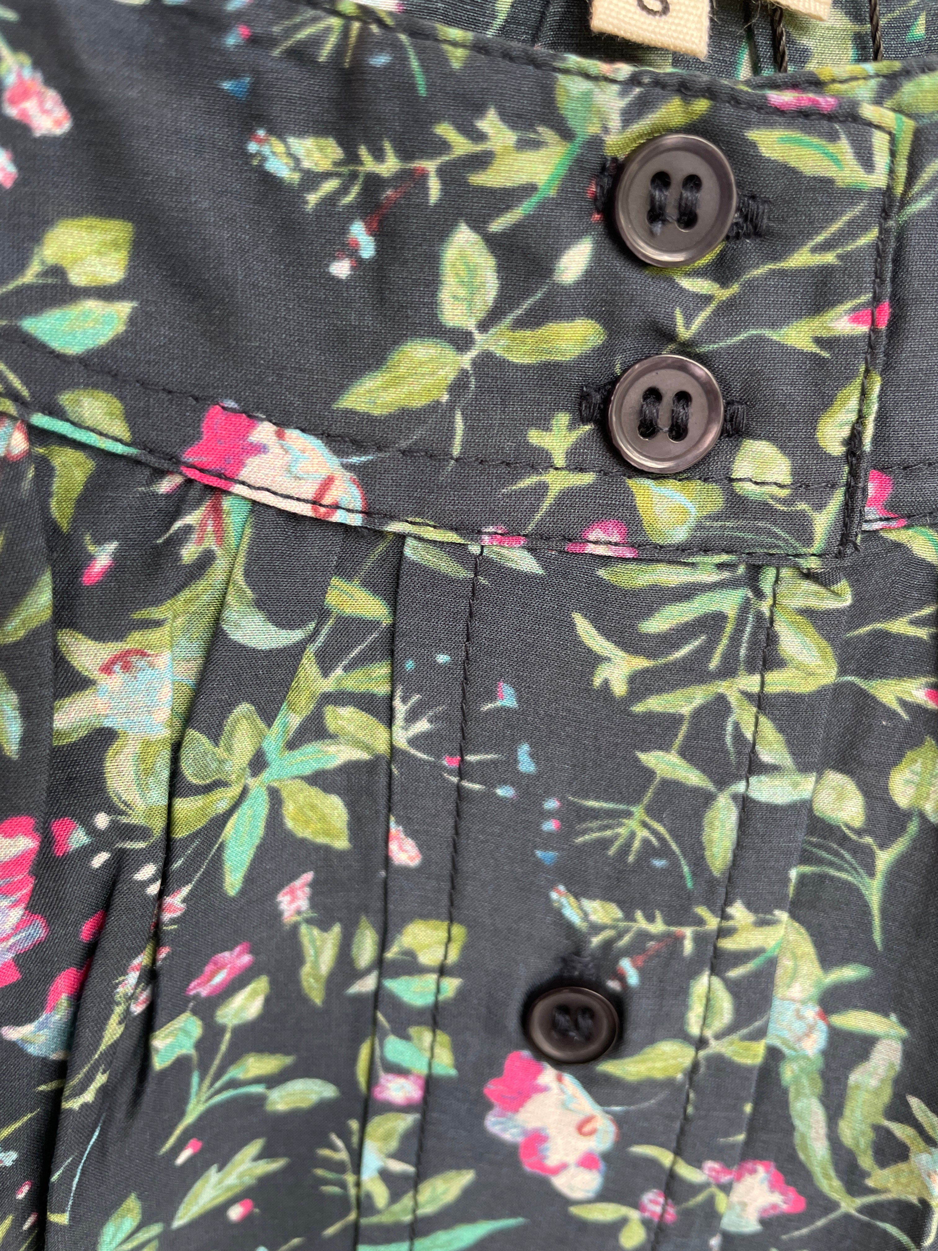 Eve botanical silk shirt cotton print