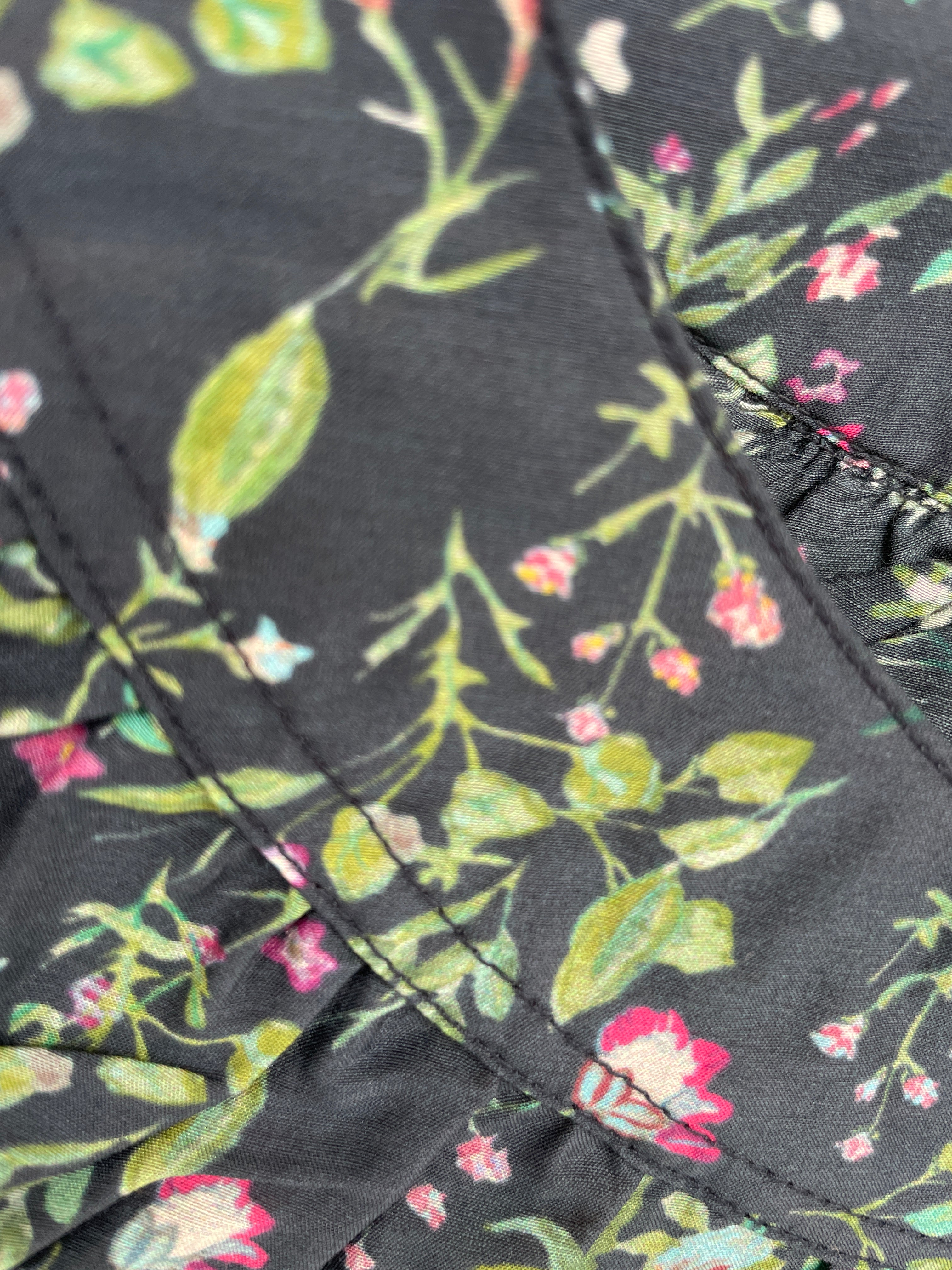 Eve botanical silk shirt cotton print