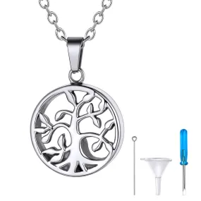 Family Tree Cremation Necklace for Ashes