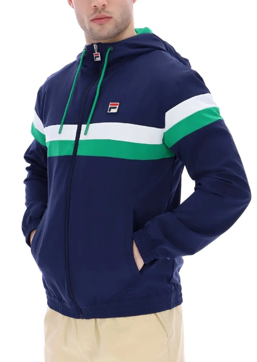 Fila Umpire Navy & White Hooded Track Jacket