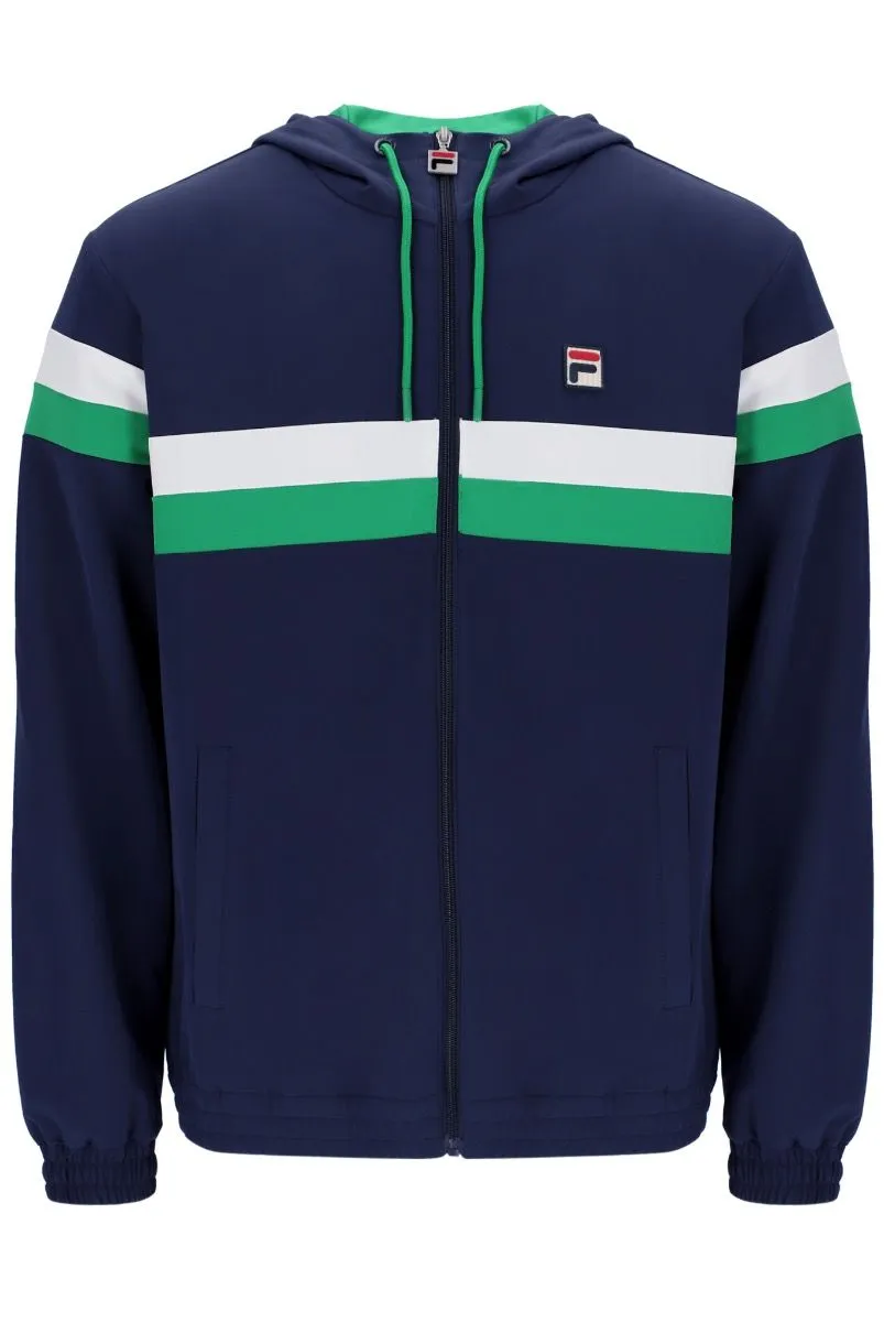 Fila Umpire Navy & White Hooded Track Jacket