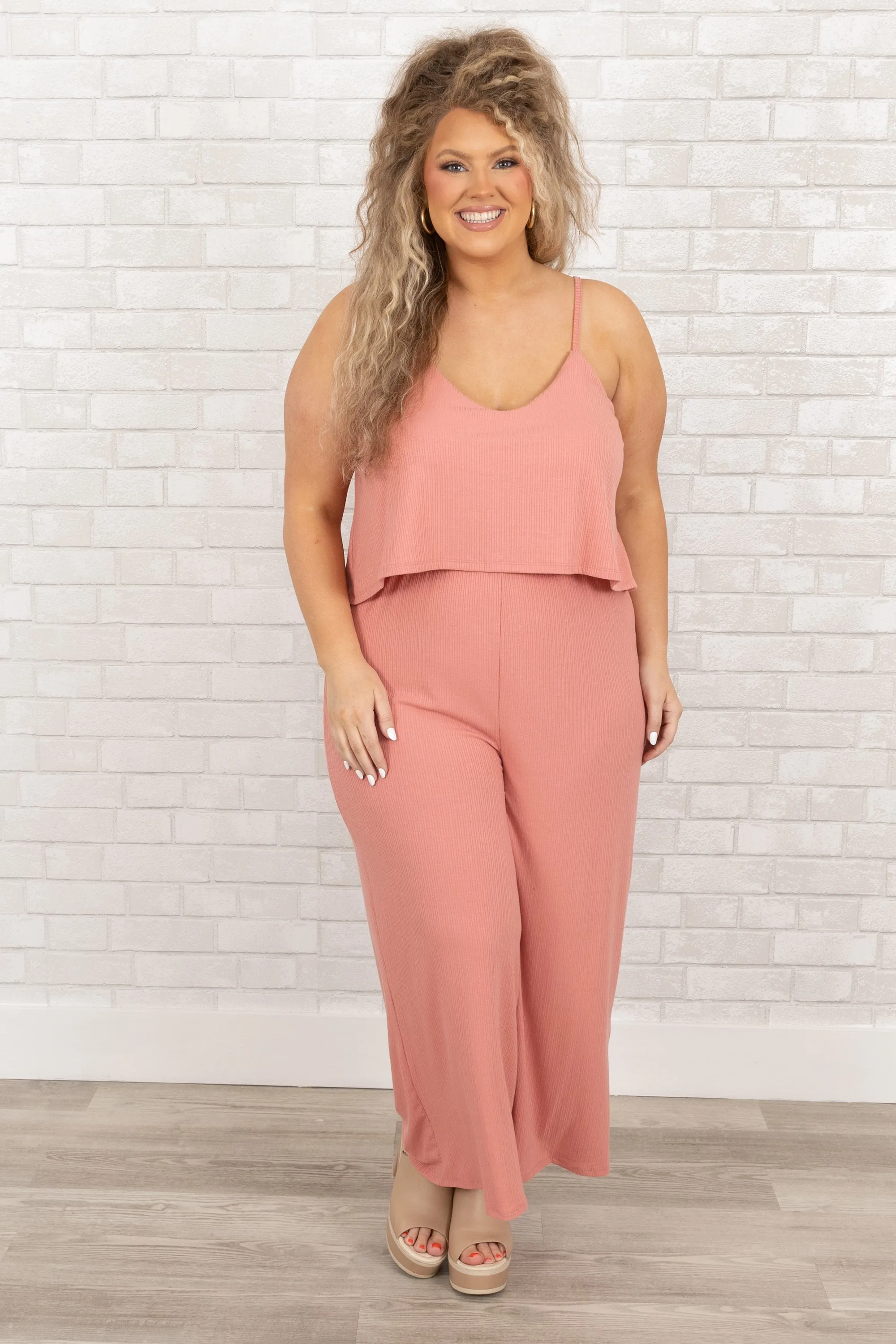 Finding My Peace Jumpsuit, Ash Rose - Discover Your Perfect Relaxation Garment