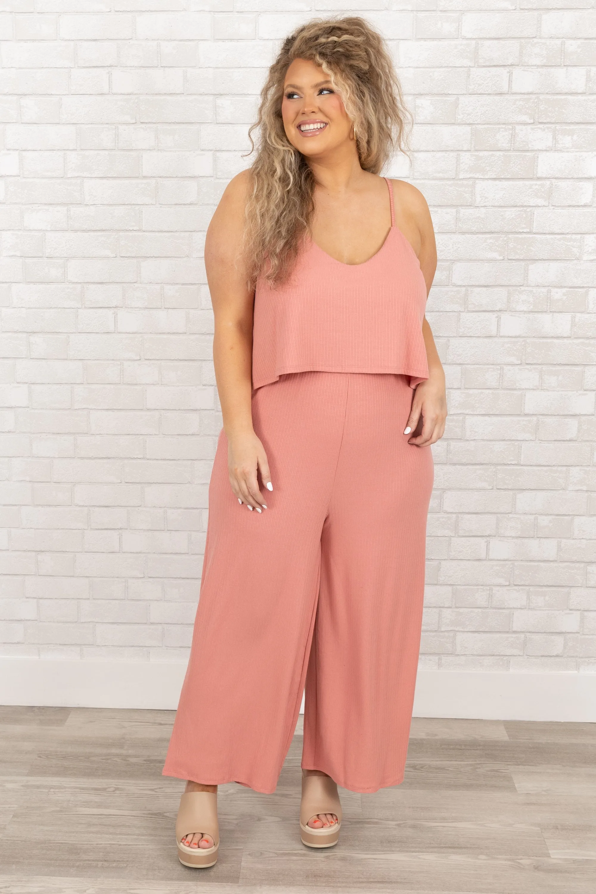 Finding My Peace Jumpsuit, Ash Rose - Discover Your Perfect Relaxation Garment