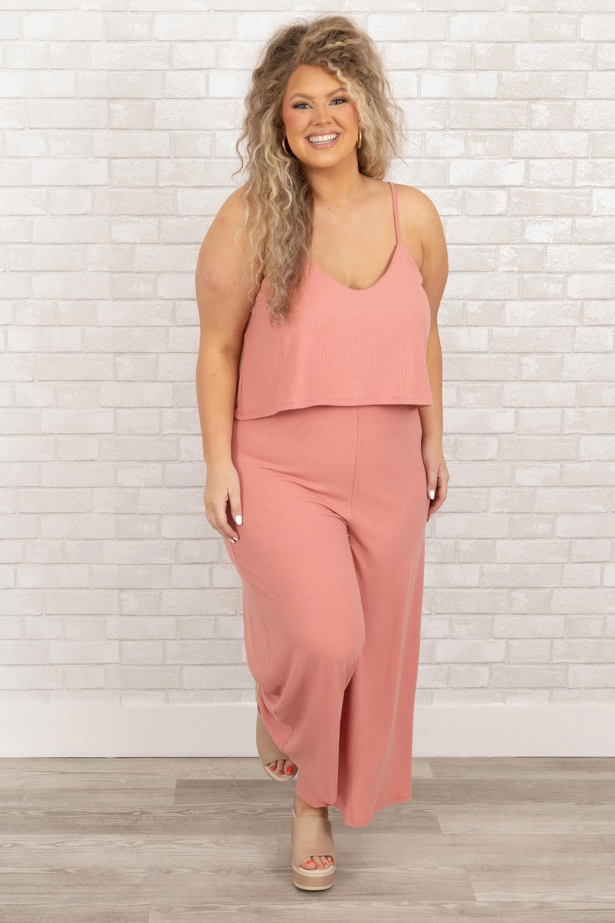 Finding My Peace Jumpsuit, Ash Rose - Discover Your Perfect Relaxation Garment