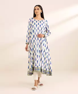 Flared Lawn Shirt with Embroidery