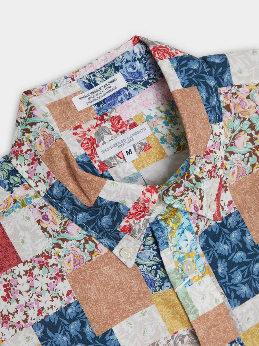 Multi Color Floral Patchwork Print 19 Century BD Shirt