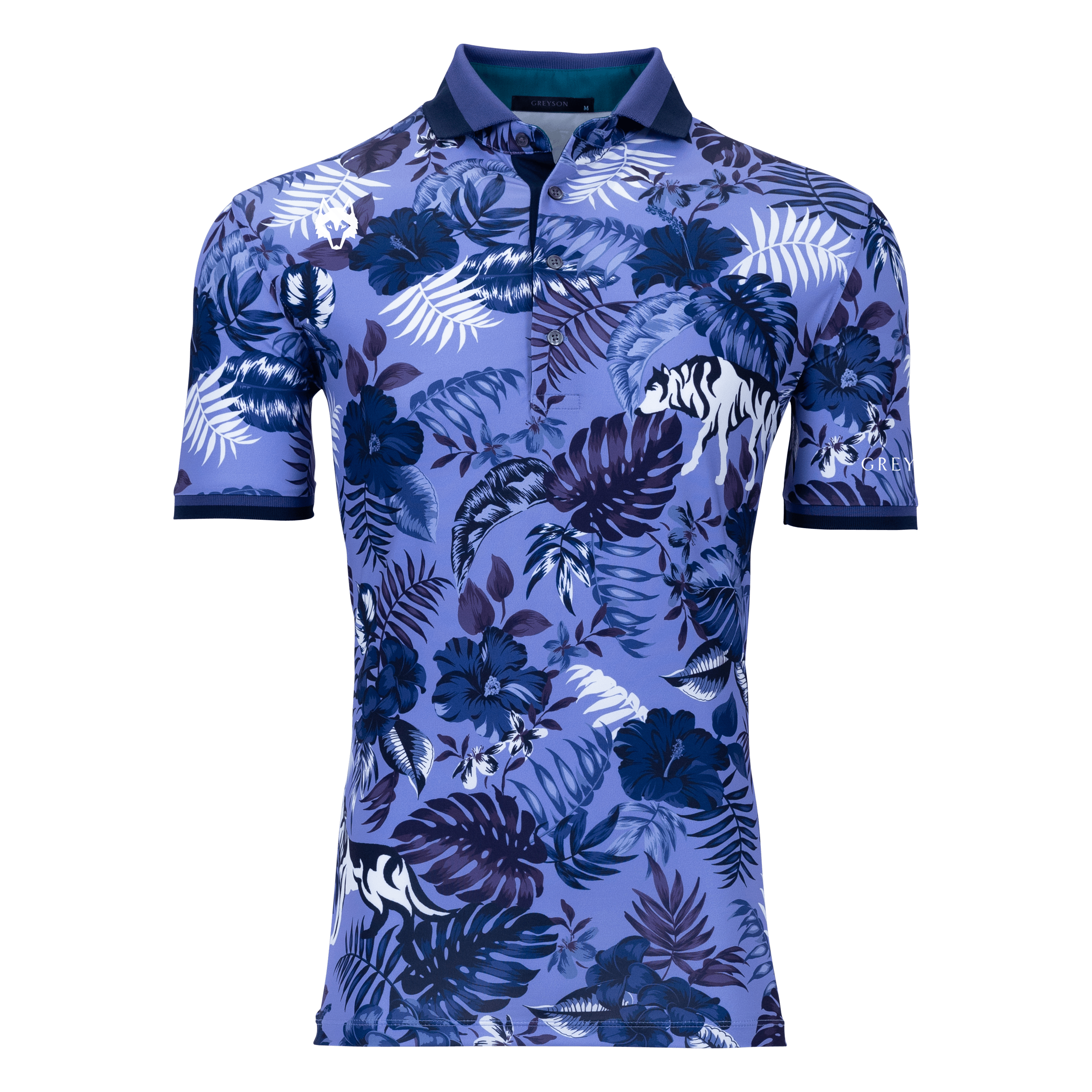 Floral Wolf Polo - Players Club Jungle.