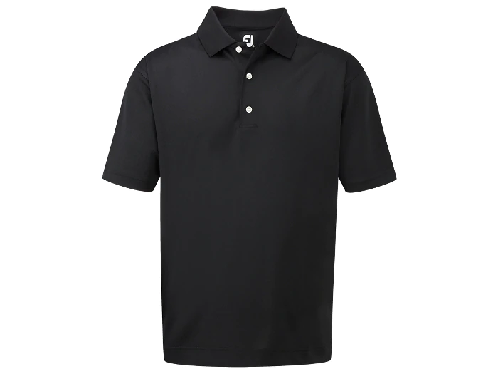 FootJoy Performance Stretch Pique Polo Shirts - Black