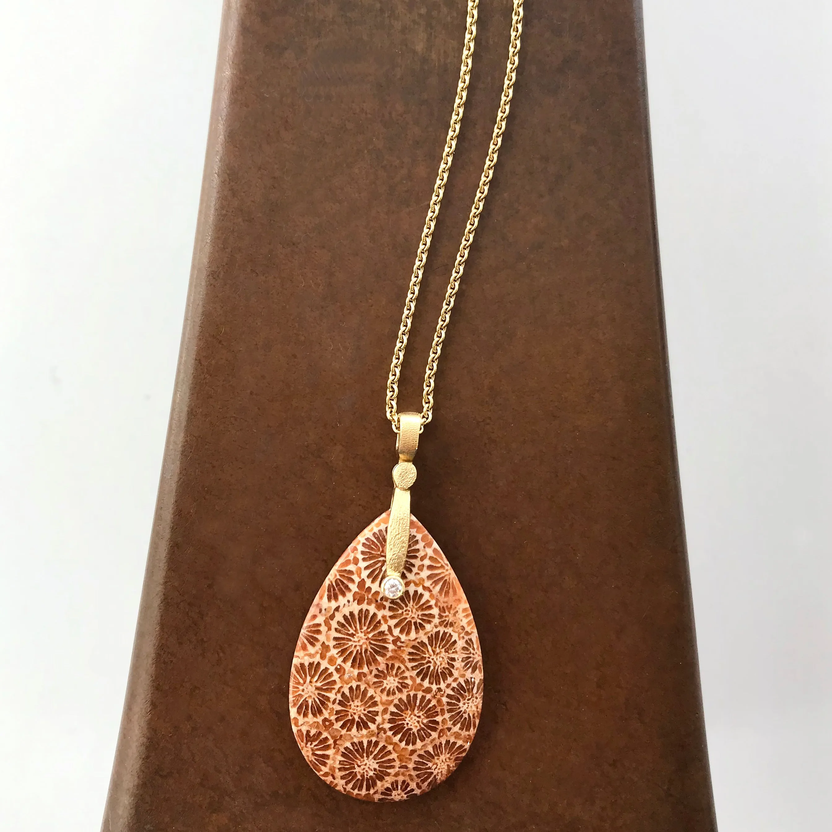 Fossil Coral Pendant - Chain Not Included