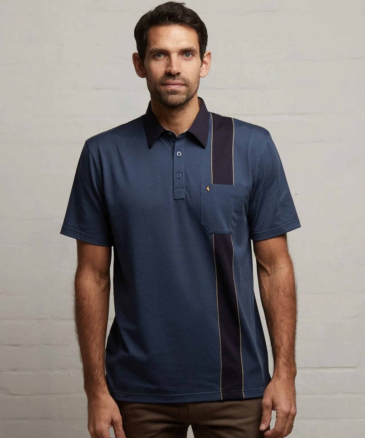 Gabicci Short Sleeve Polo Shirt in Jersey Fabric