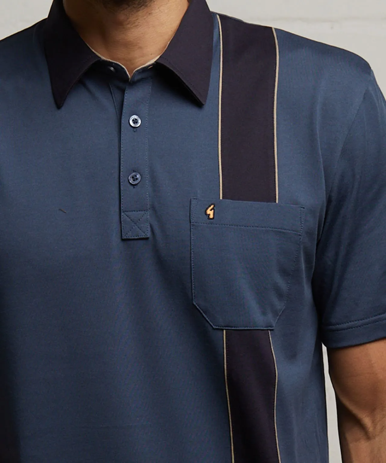 Gabicci Short Sleeve Polo Shirt in Jersey Fabric