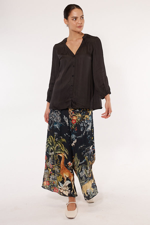 Gabor Shirt - Black Silk