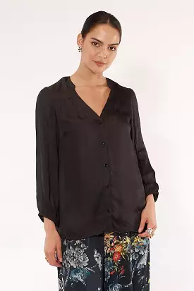 Gabor Shirt - Black Silk