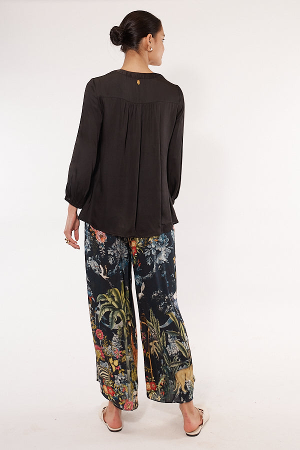 Gabor Shirt - Black Silk