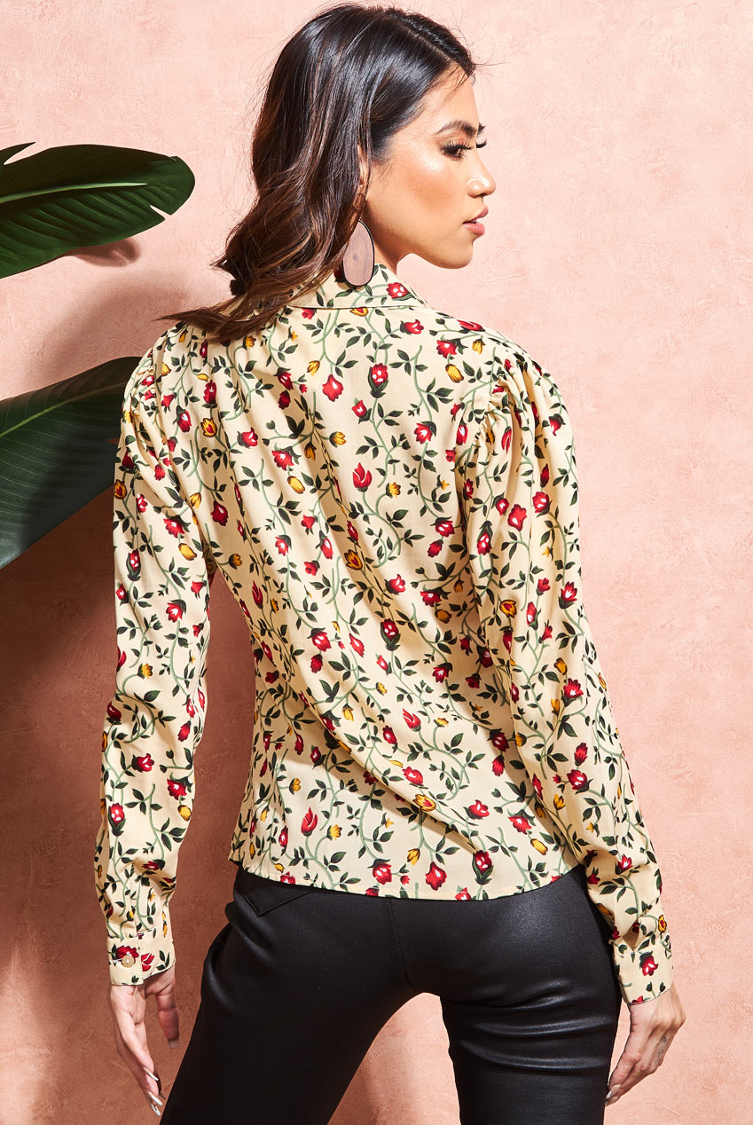 Goddiva Floral Print Shirt: Buy now - Limited stock available.