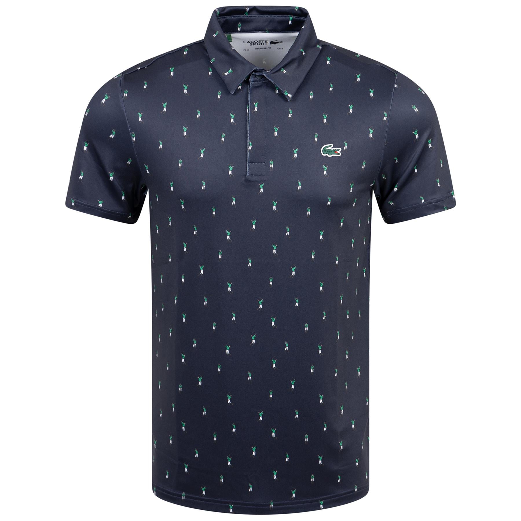 Golf Polo Navy - AW23, Regular Fit, Printed with Recycled Polyester