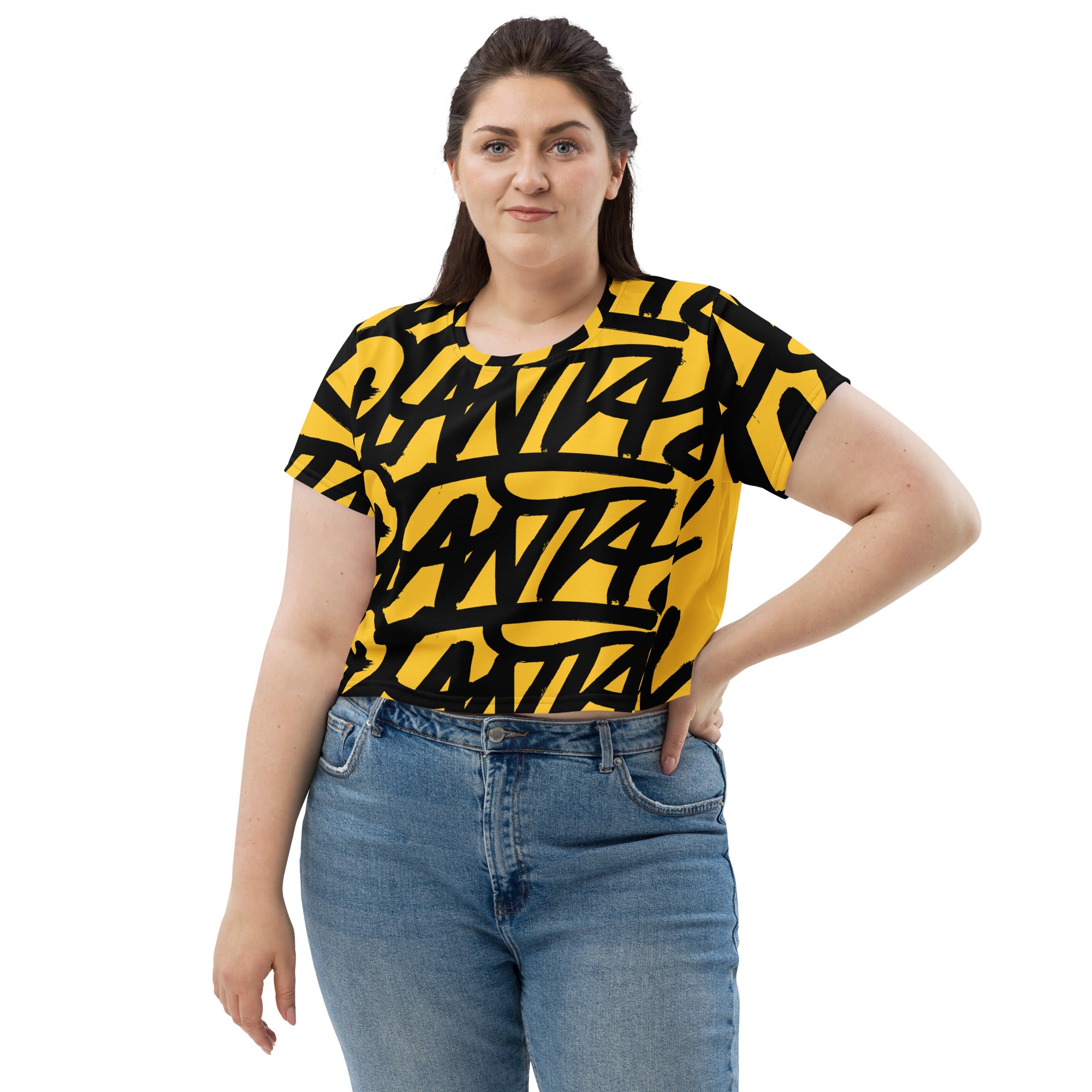 Graff Printed Crop T-Shirt