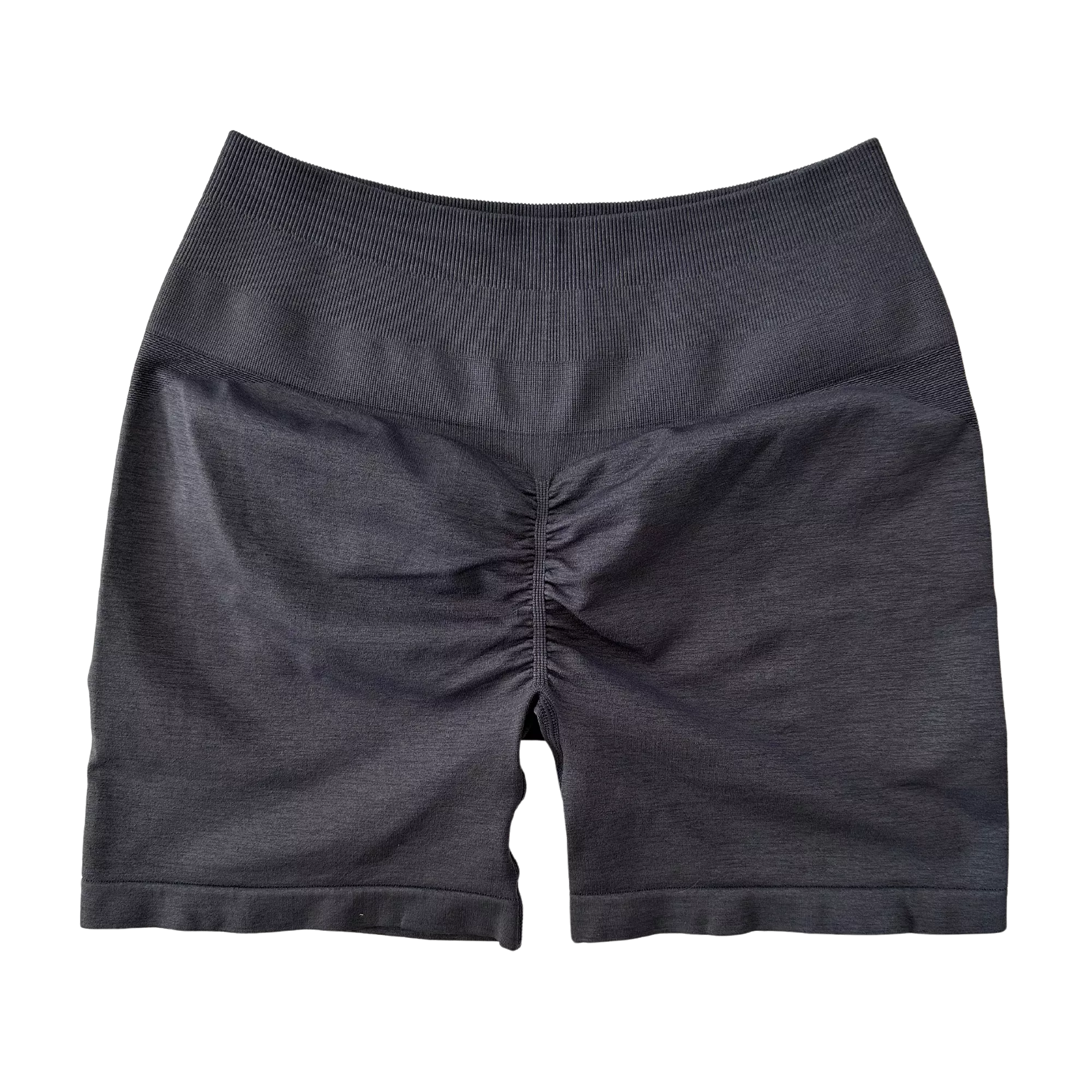 Gray Scrunch Biker Shorts