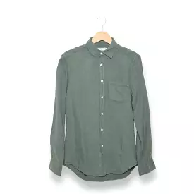 Green Dry Portuguese Flannel Linen Pocket Shirt