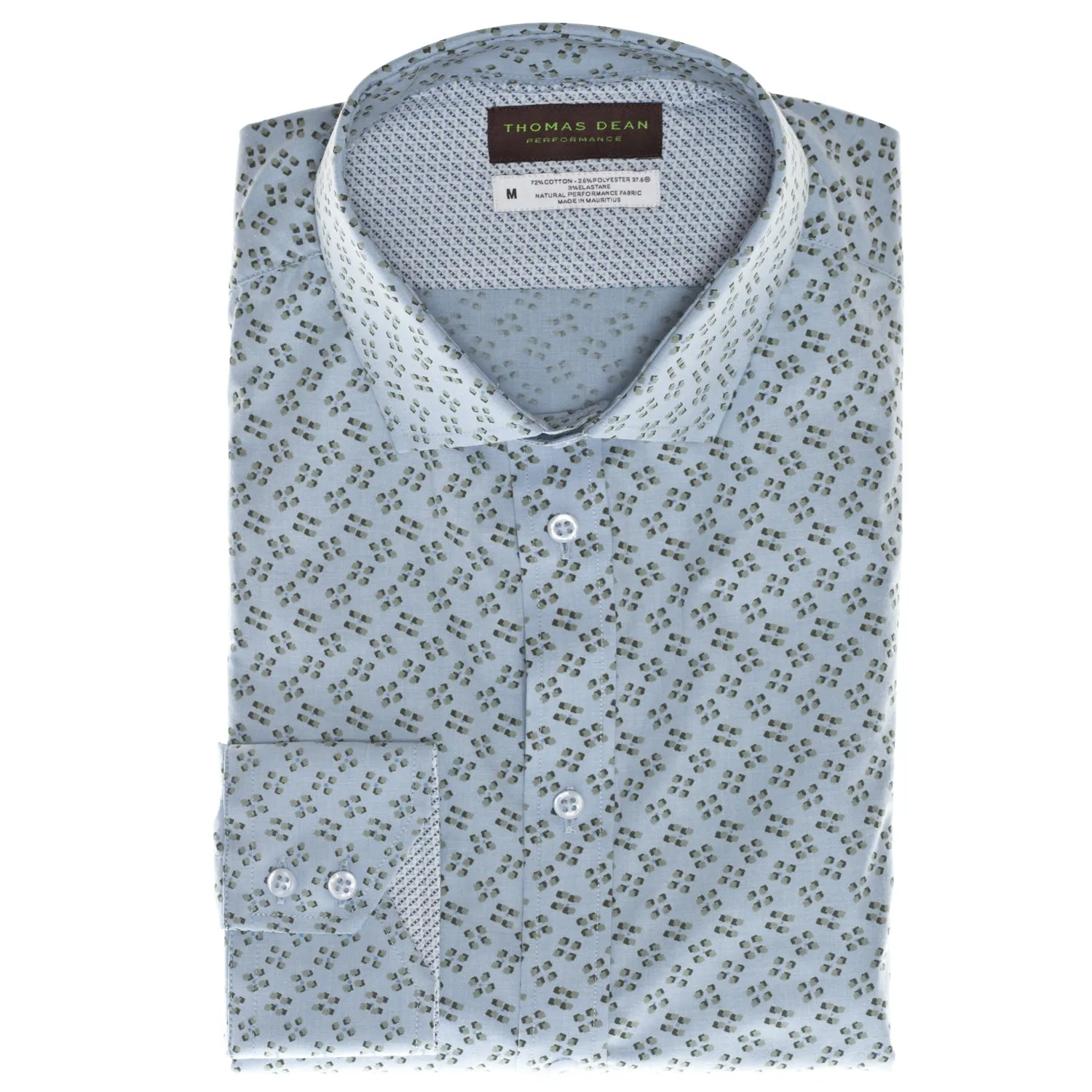 Performance Green Print Sport Shirt