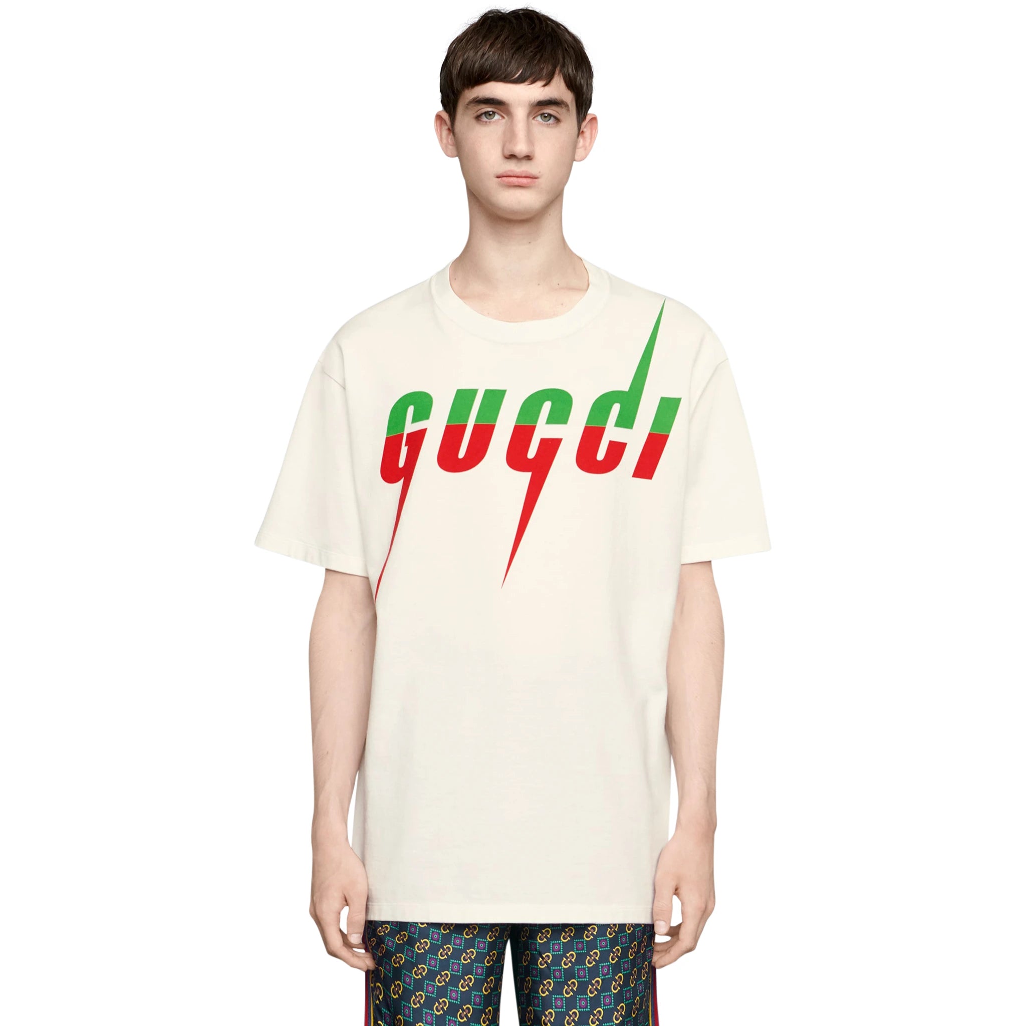 Gucci Blade Print T Shirt (White)