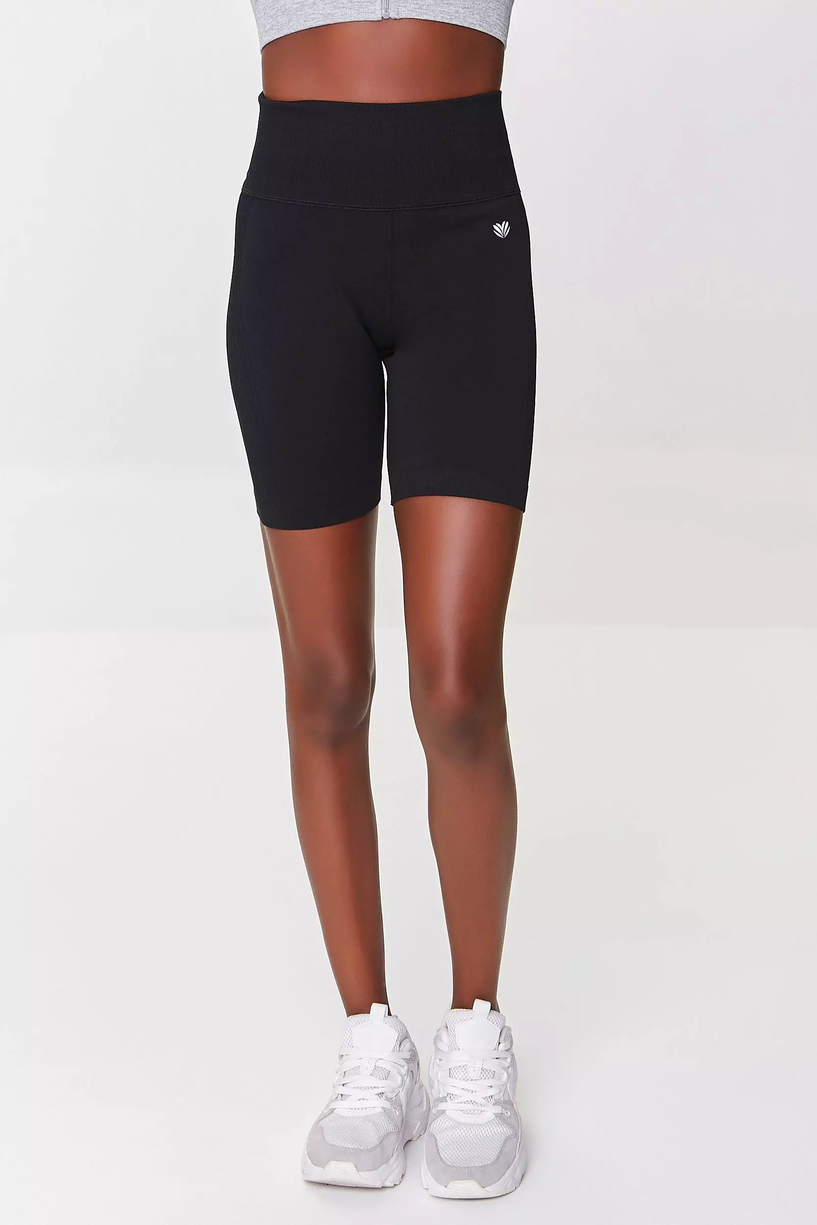 High-rise biker shorts with active ribbed sides