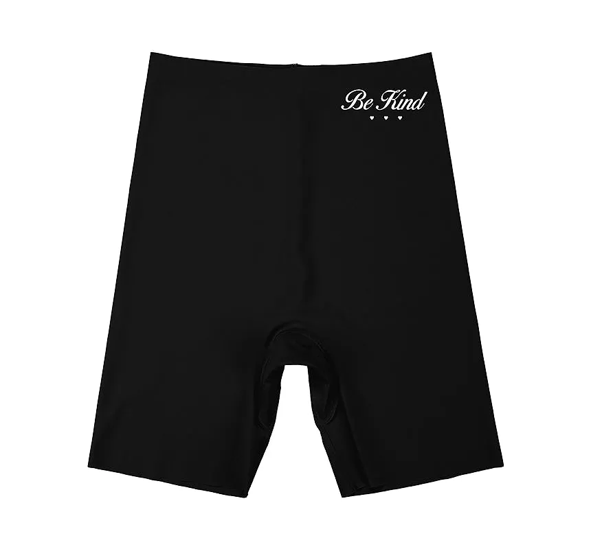 High waist lettering print under shorts