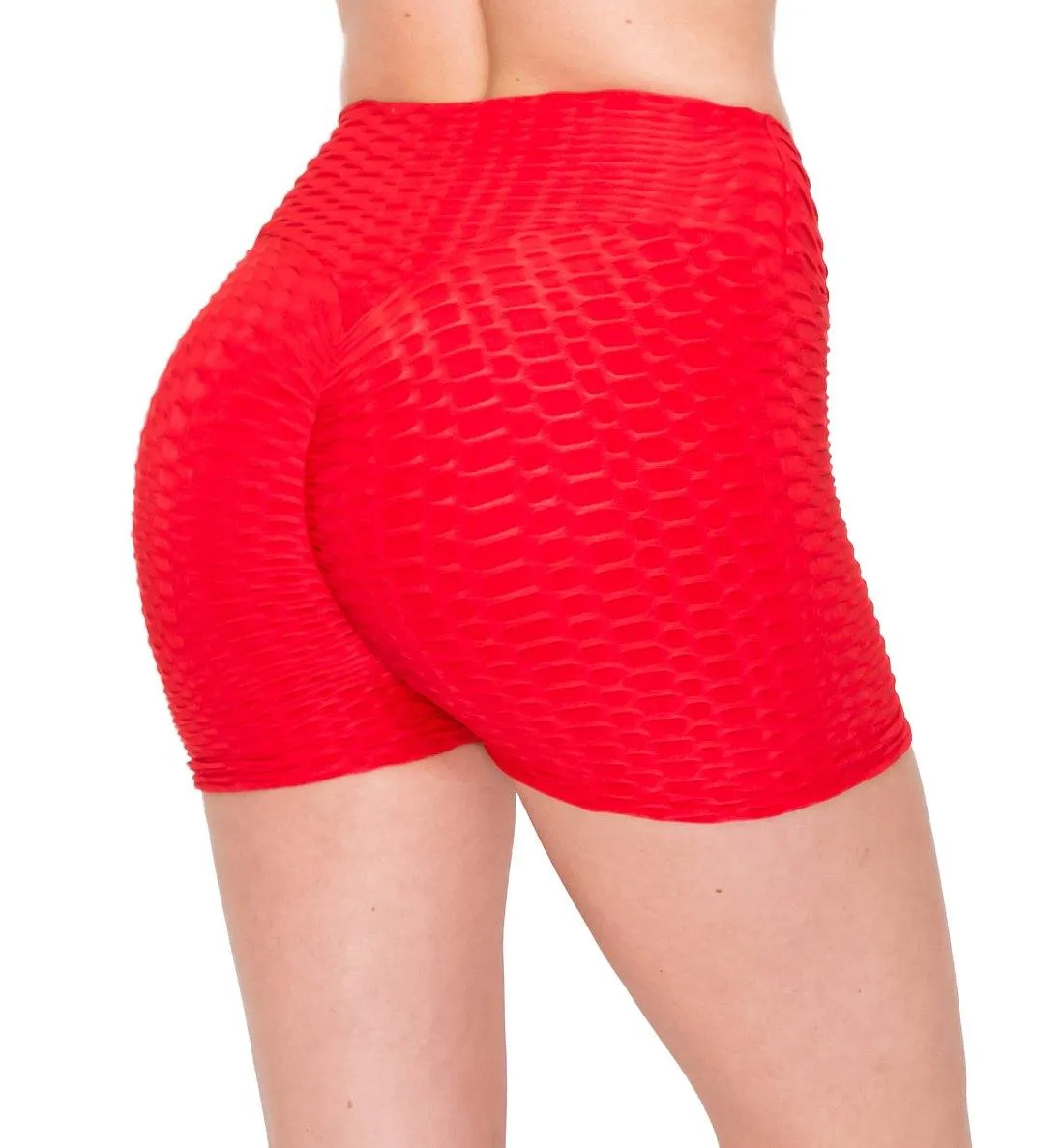 Booty Shorts with Honeycomb Scrunch - Perfect for workouts and gym wear