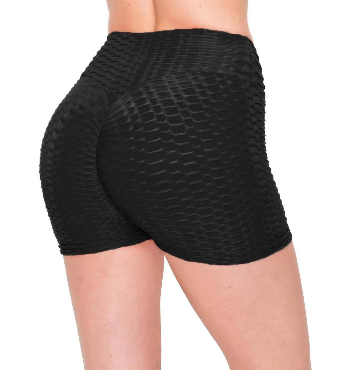 Booty Shorts with Honeycomb Scrunch - Perfect for workouts and gym wear