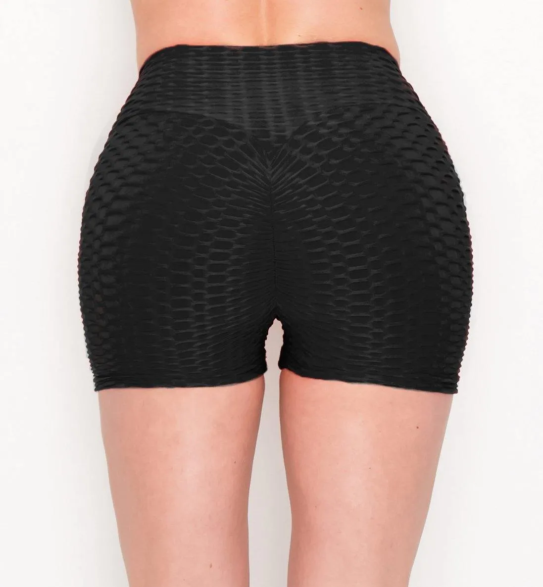 Booty Shorts with Honeycomb Scrunch - Perfect for workouts and gym wear